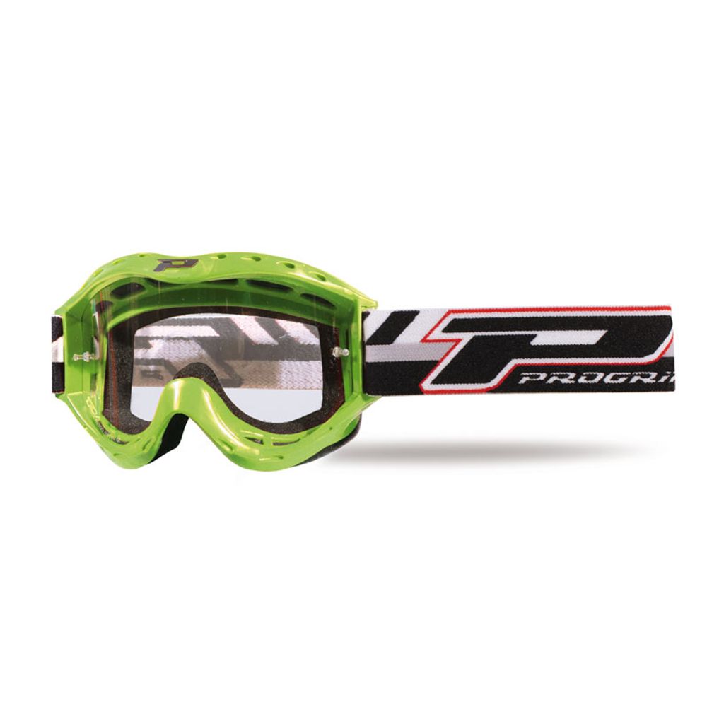Progrip Kids Goggle 3101 - Transparent Lens - Green - Grafite Offroad
