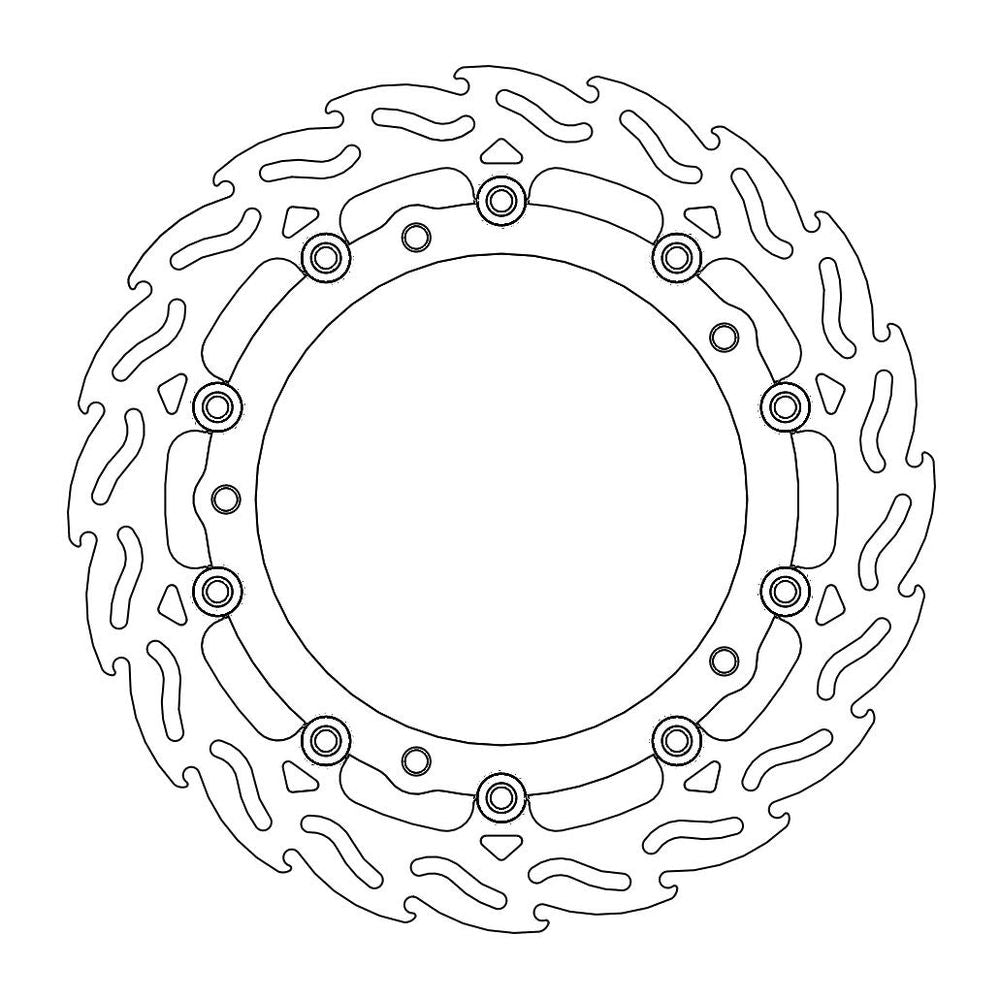 Brake Disc Road Flame - Floating - Front Right - Bmw: F800/850, R1100/1150, K1200 - Grafite Offroad