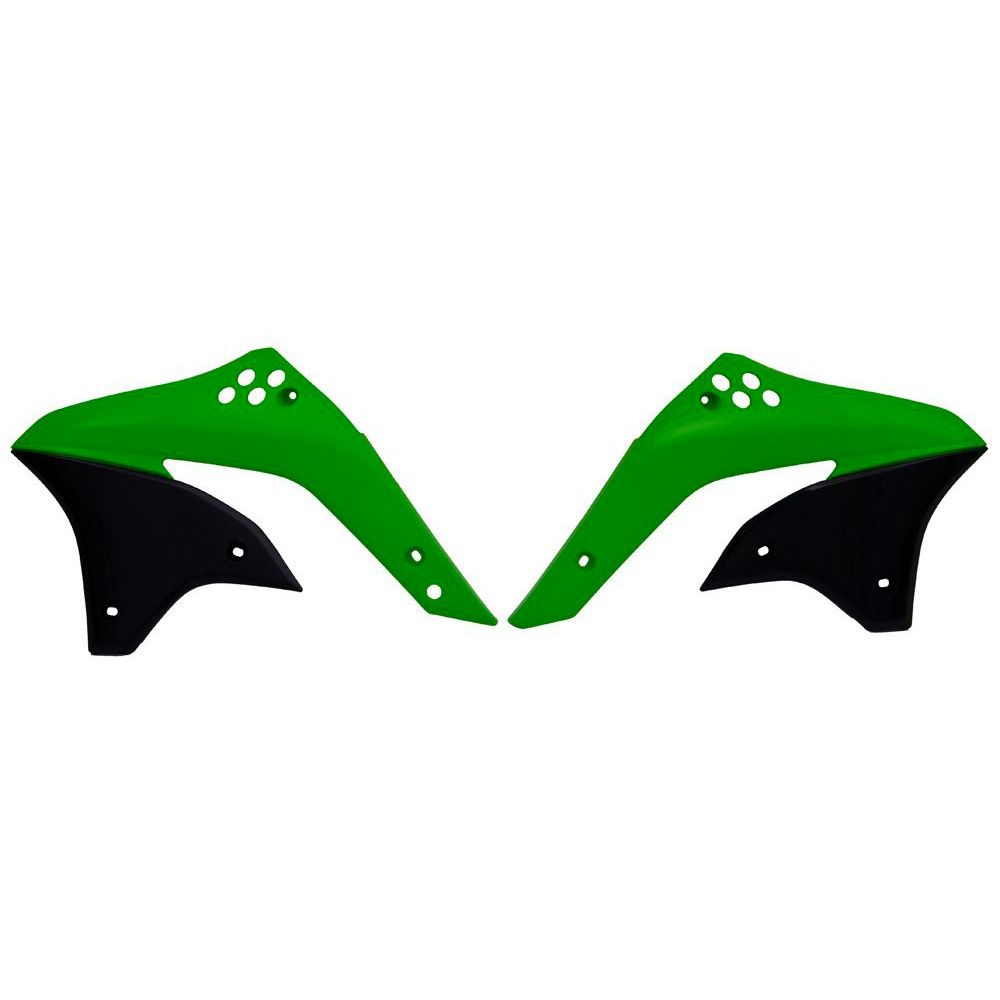 Radiator Scoops Green-black Replica Kawasaki - Grafite Offroad