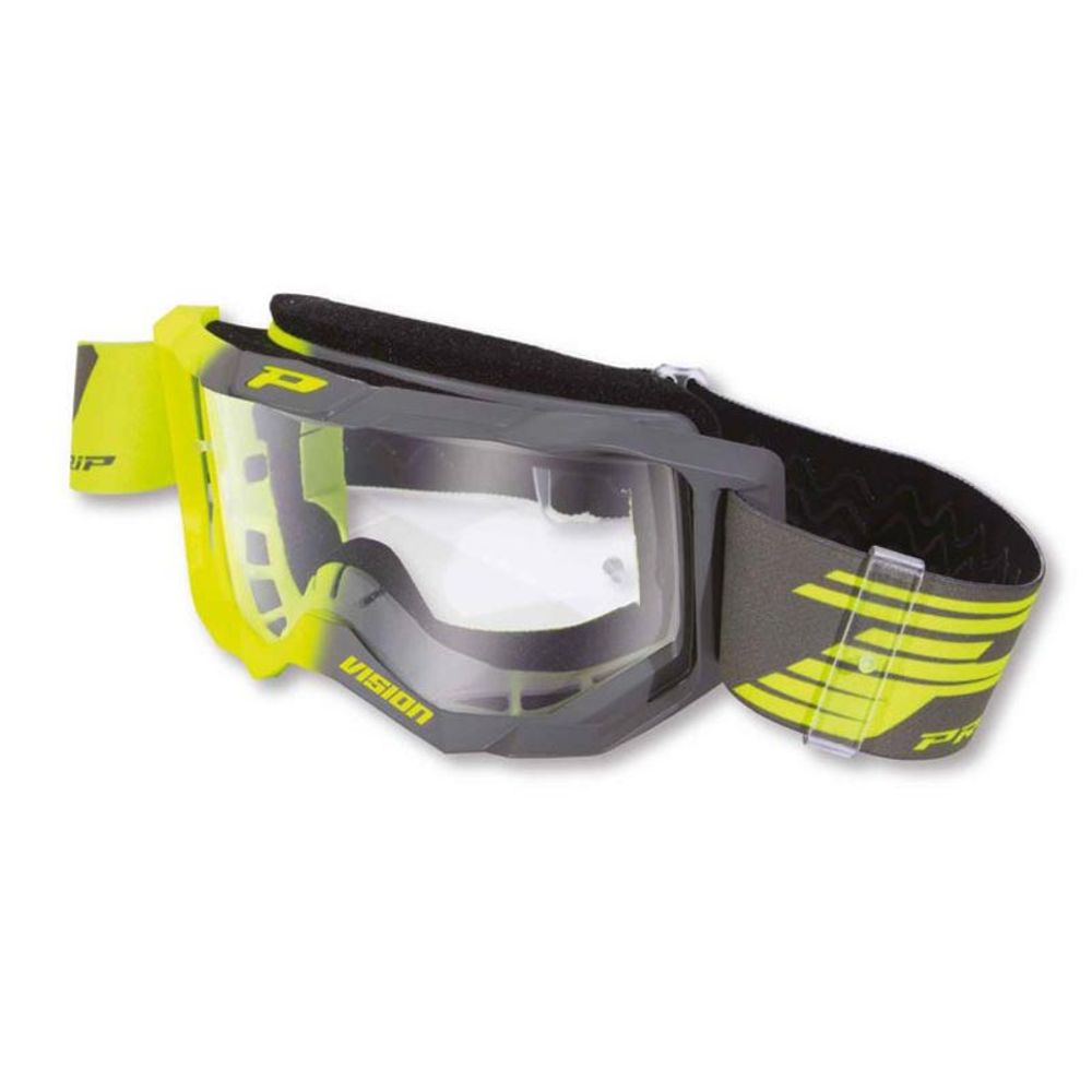 Gafas Progrip 3300 Vision - Lente Transparente - Amarillo Flúor/gris