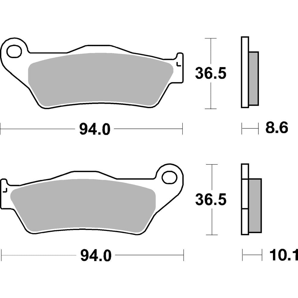 Street Brake Pads | Organic Standard | Rear - Ecer90