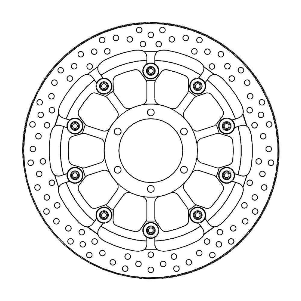 Brake Disc Road Prof. Halo - Floating - Front - Bmw: S1000rr(t-floater 320x7.1x30mm Abs) - Grafite Offroad