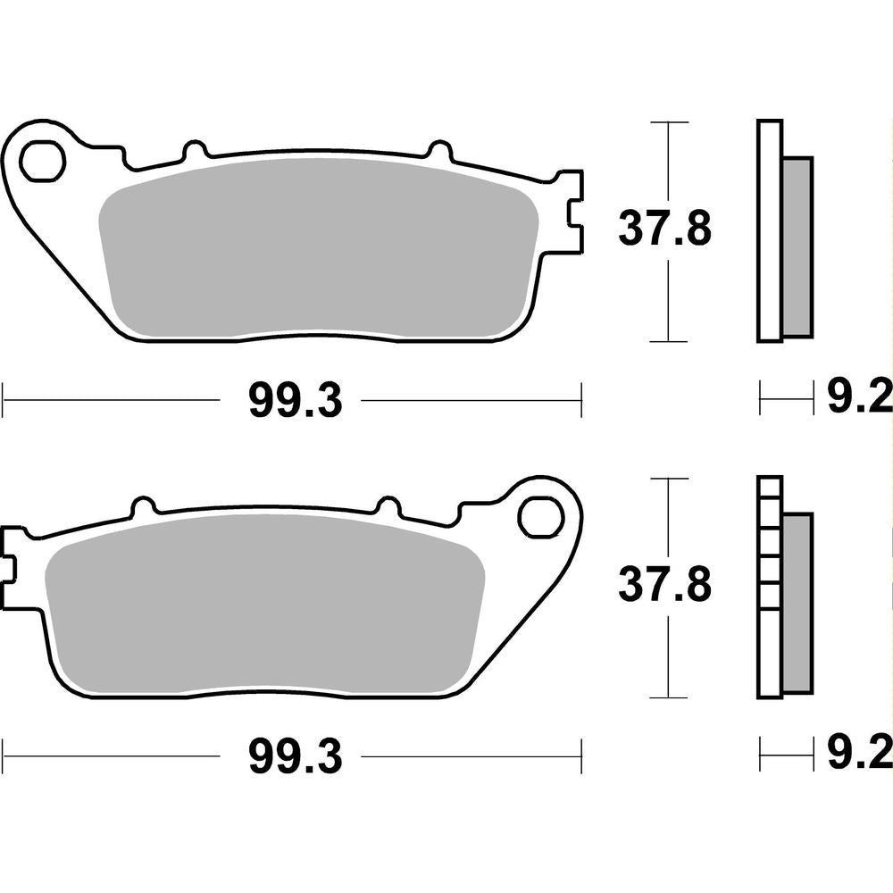 Street Brake Pads | Organic Standard | Rear - Ecer90