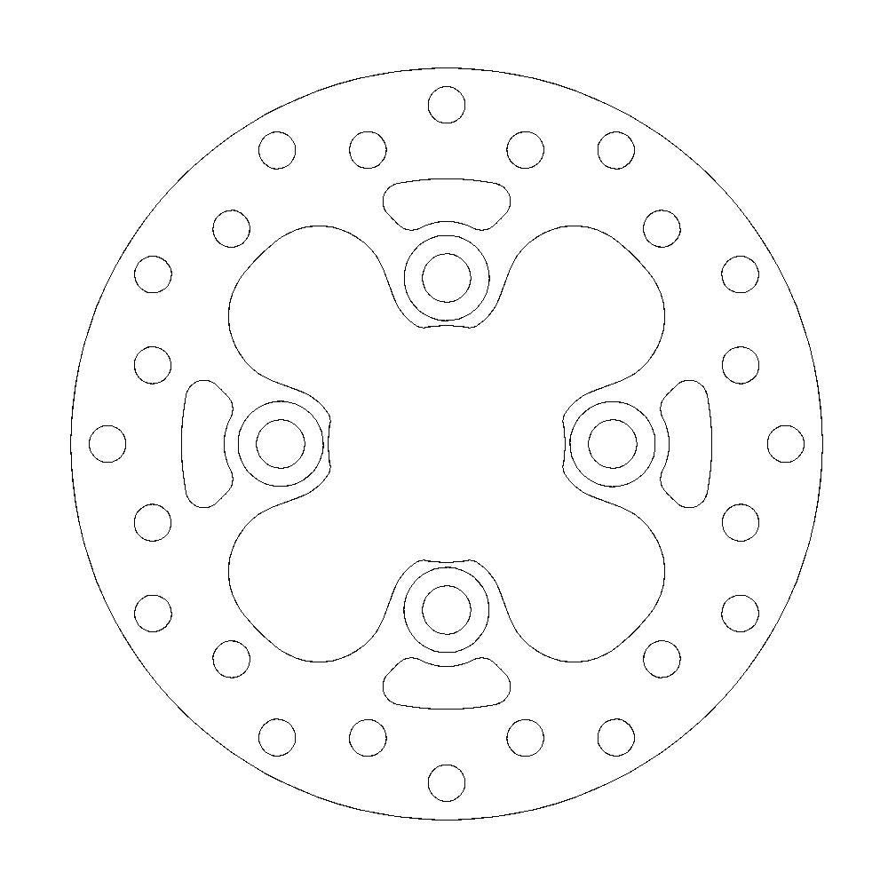 Brake Disc Atv Halo - Front - Kawasaki: Kfx450/700 - Grafite Offroad