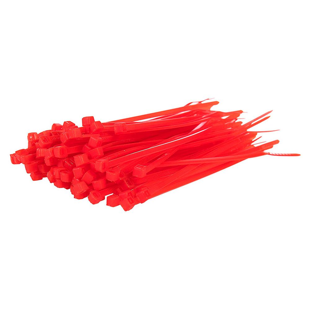 Plastic Cable Tie (conf.100 Pcs) 4.8 X 190 Red - Grafite Offroad