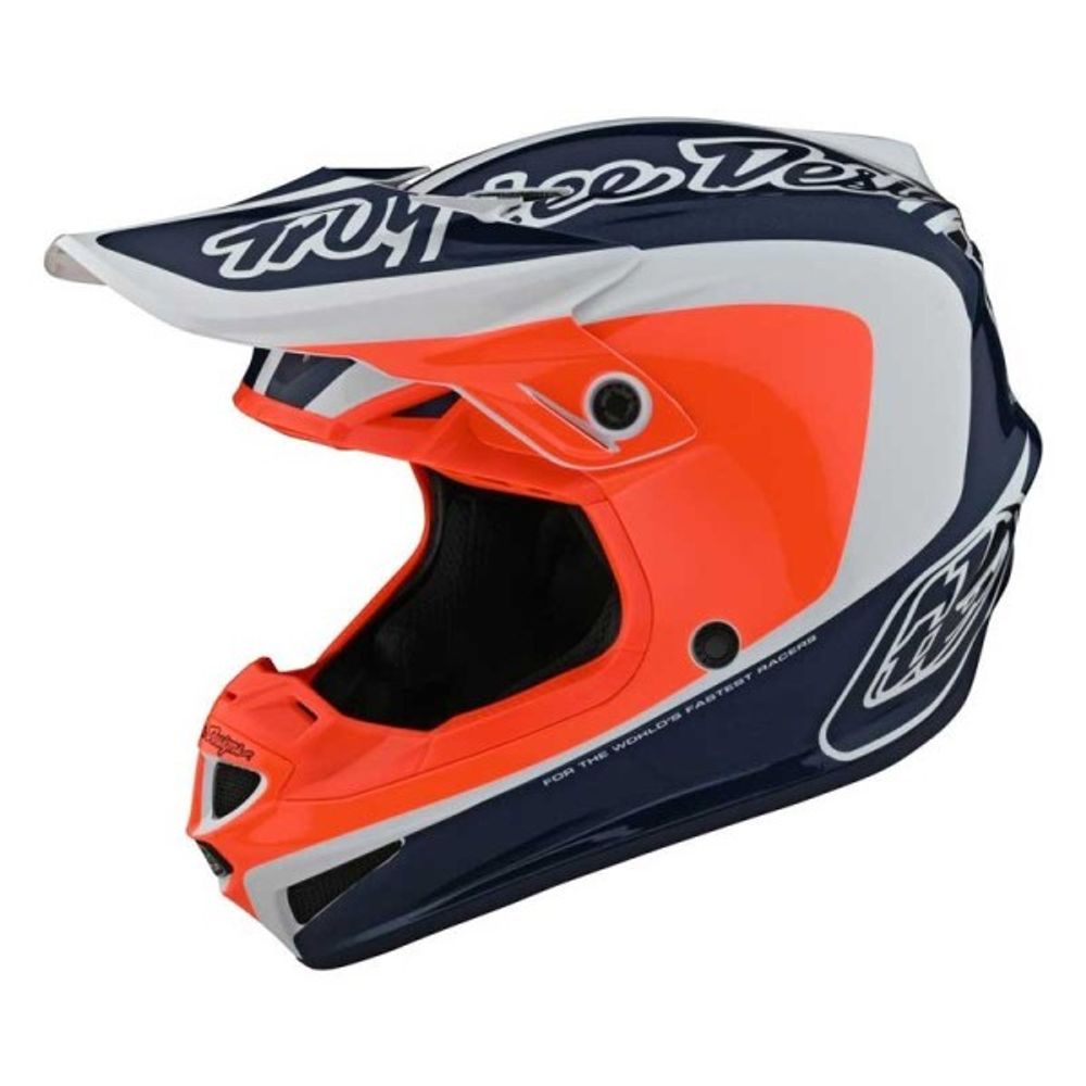Casco da moto SE4 POLYACRYLITE CORSA in policarbonato con tecnologia MIPS e 16 prese d'aria per bambino Troy Lee Designs