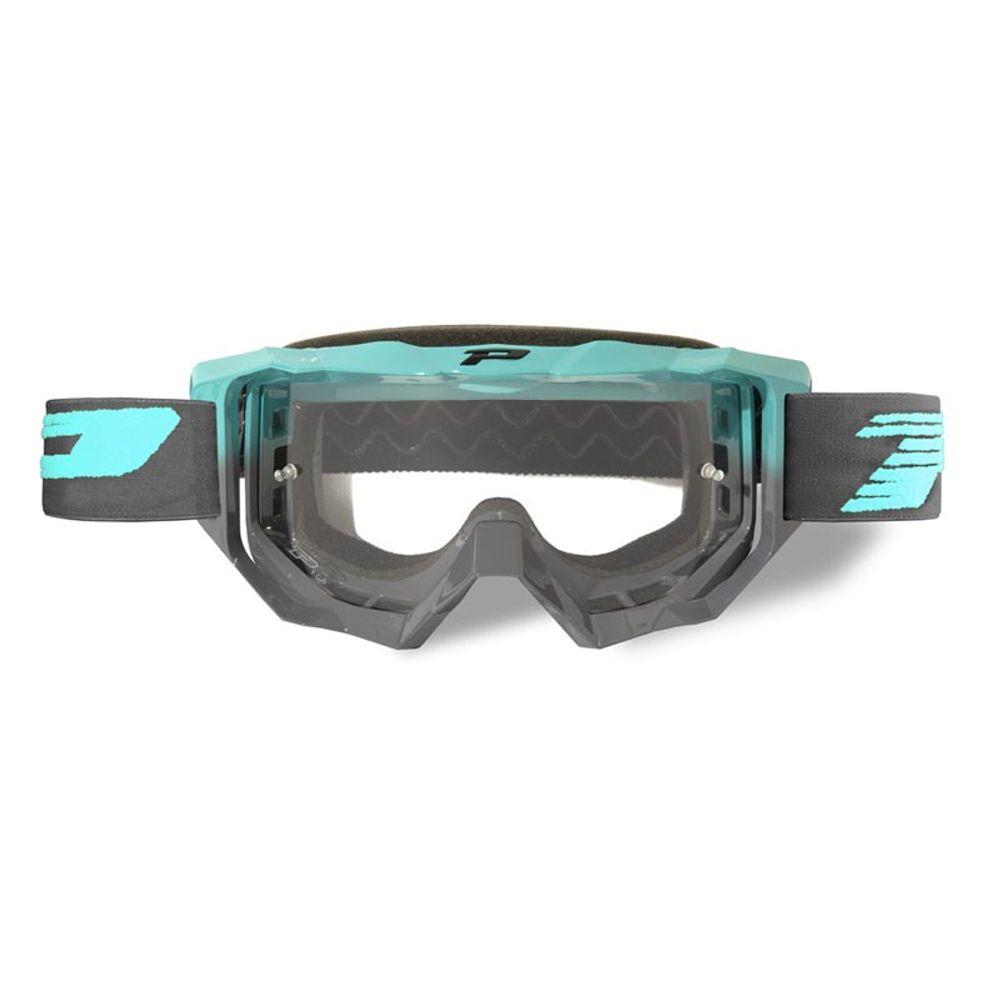 Progrip Goggle 3200tr - Trasparent Lens - Green Billiard/grey - Grafite Offroad