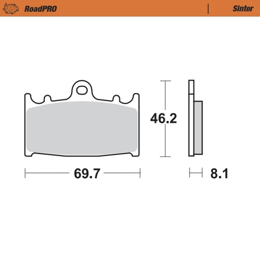 Brake Pads Roadpro Sinter - Front - Grafite Offroad