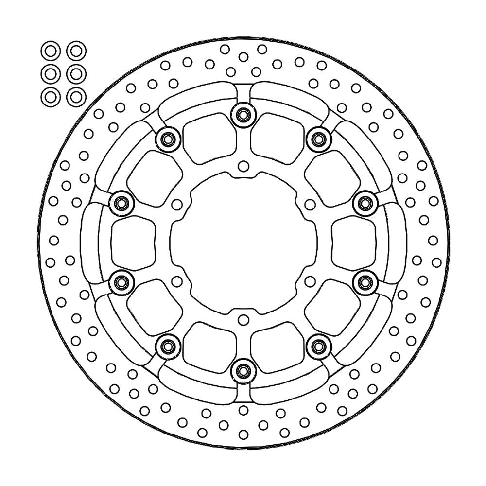 Brake Disc Road Prof. Halo - Floating - Front - Suzuki: Gsx-r 1000 (t-floater 320x7.1x30mm) - Grafite Offroad