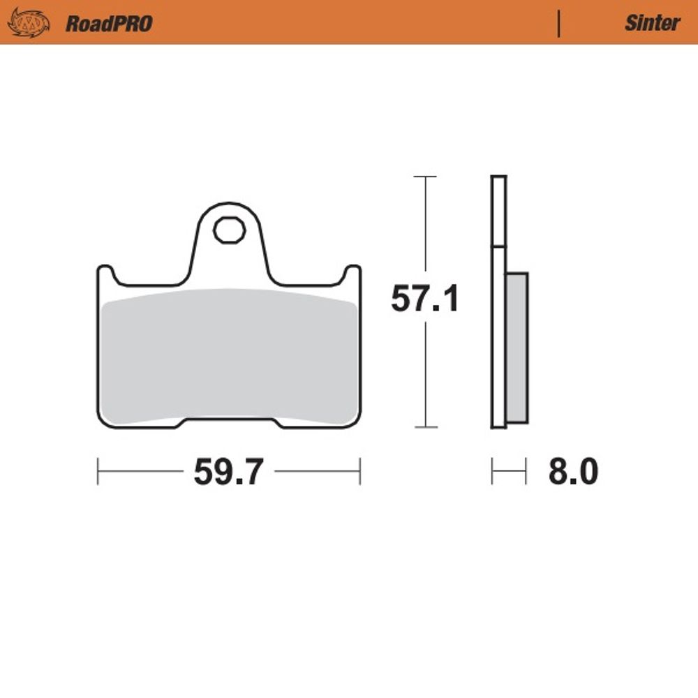 Brake Pads Roadpro Sinter - Rear - Grafite Offroad
