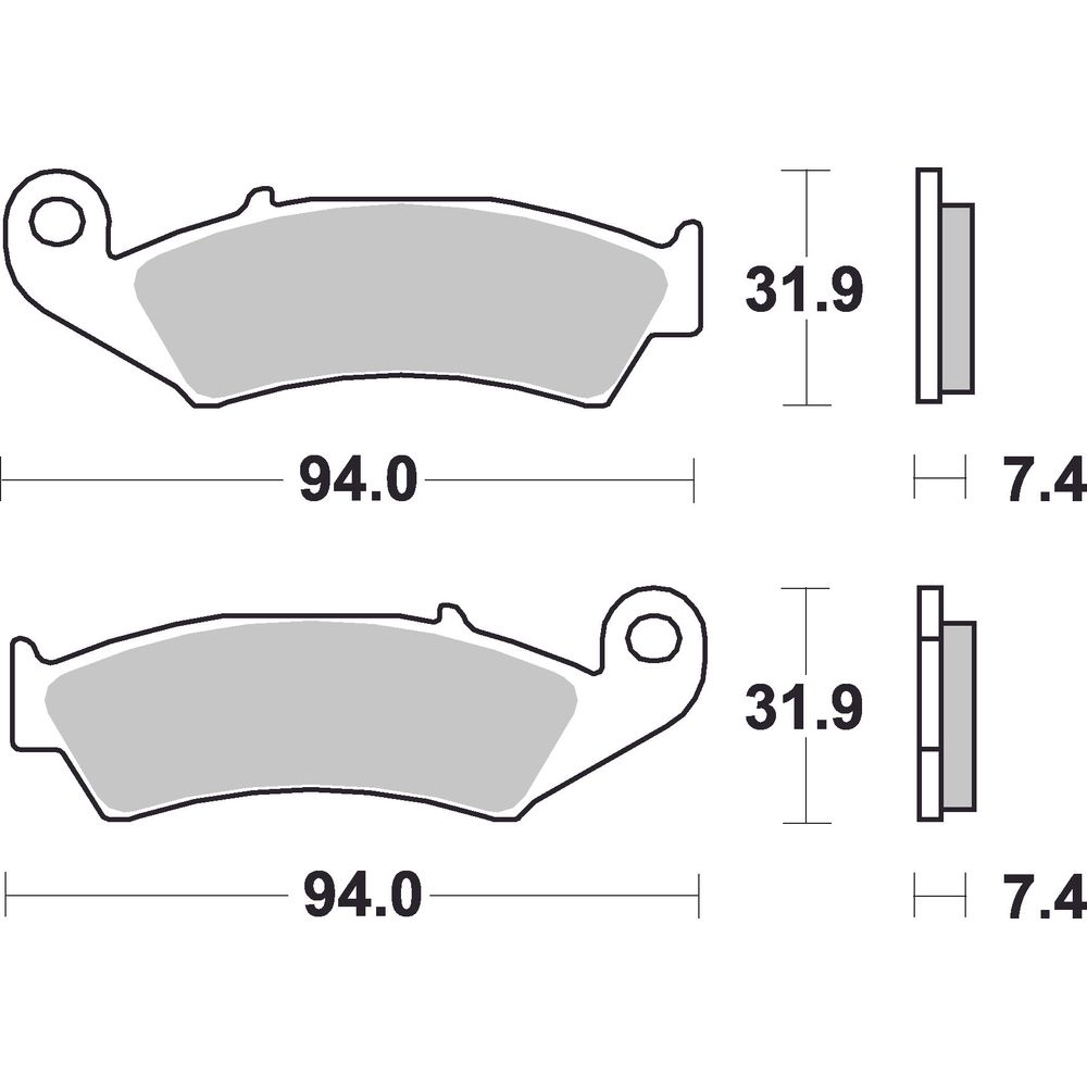 Street Brake Pads | Organic Standard | Front - Ecer90
