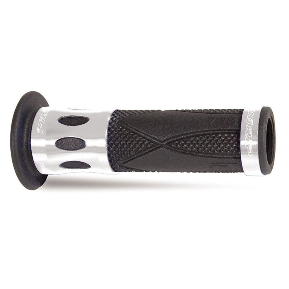 Grips Progrip 728 22/25 - Alluminium Rings - Black/ring Silver - Closed End