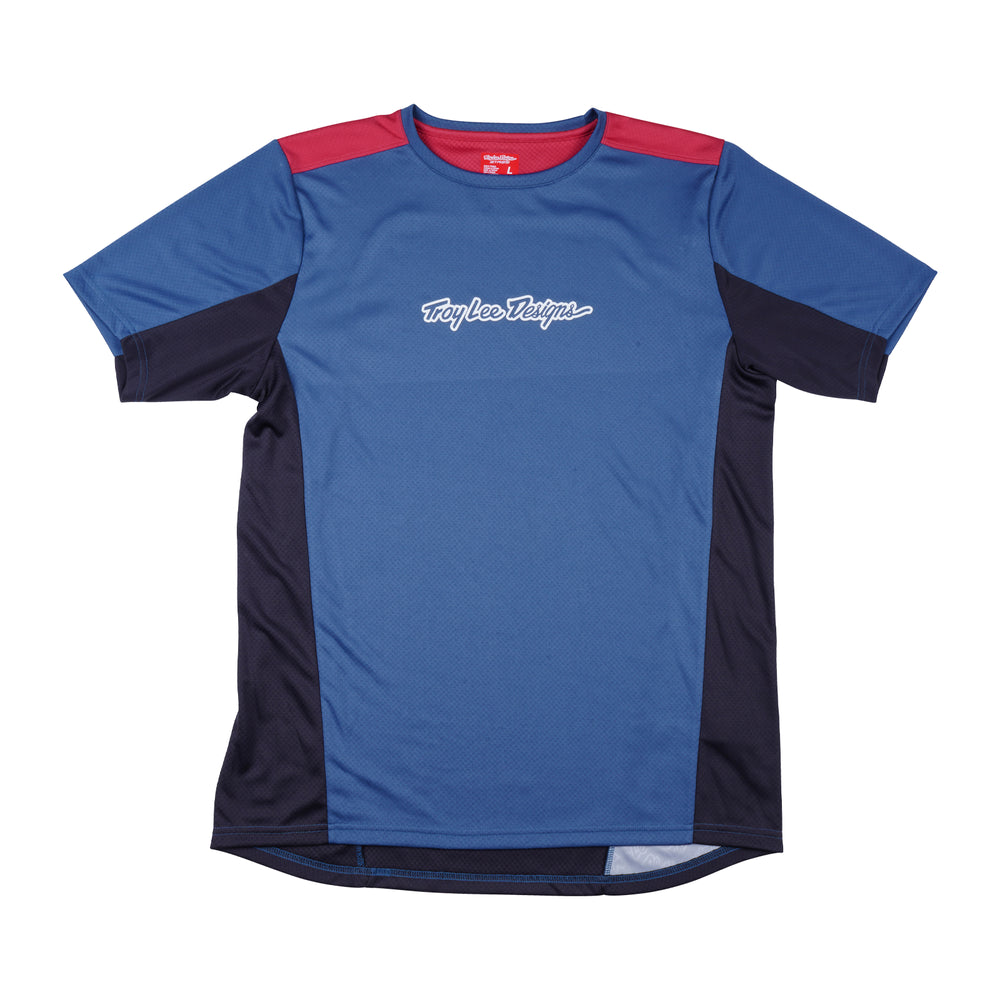 Maillot Stage Short Sleeve - Signature - bleu - L Troy Lee Designs