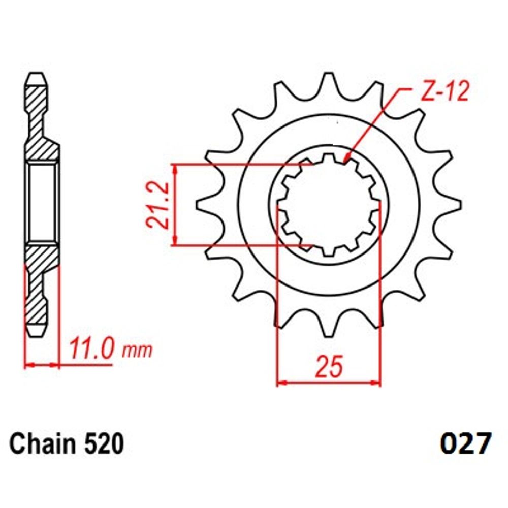 Ultralight Steel Front Sprocket (520-15t) Husqvarna