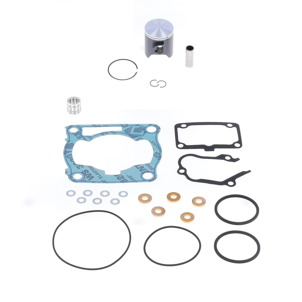 Kit piston haut de gamme : piston moulé 2 temps Ø 43,5 mm + série de meules