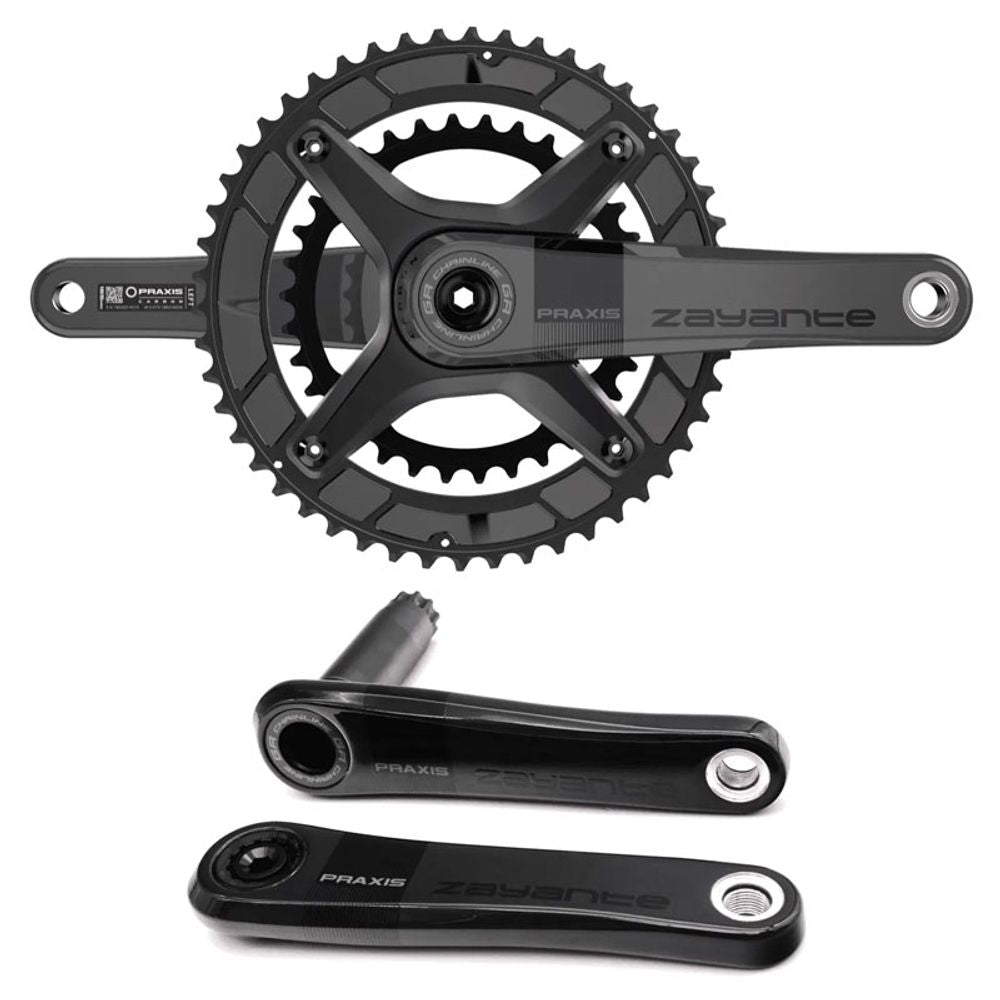 Zayante Carbon Crankset Gravel - M30 48/32 Lt2 10/11/12sp 47cl Q150 | 165mm Praxis