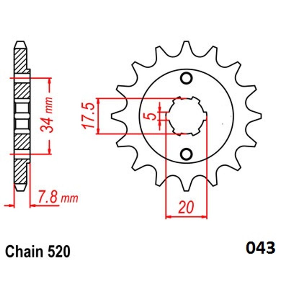 Ultralight Steel Front Sprocket (520-12t) Honda