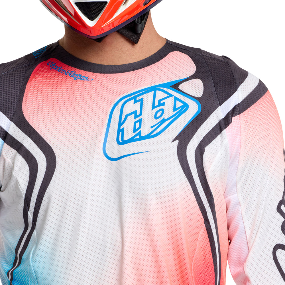 T-shirt SE Pro - Wander - White / Blue / Red - L Troy Lee Designs