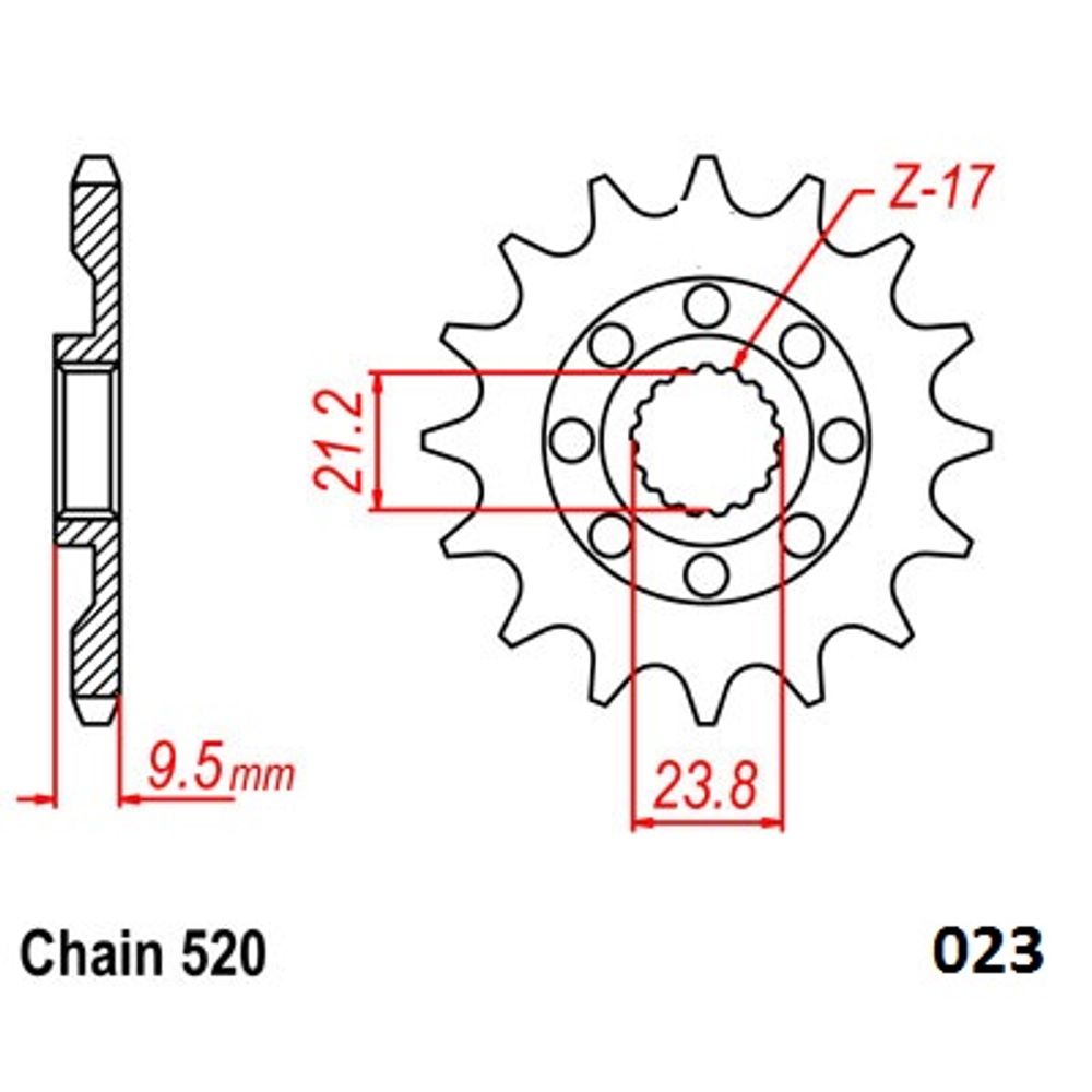Ultralight Steel Front Sprocket (520-14t) Suzuki