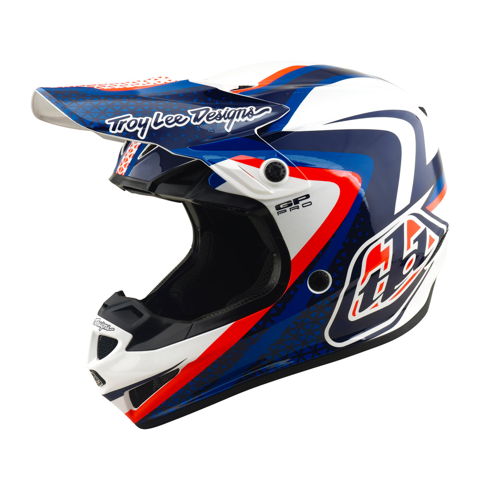 Helmet GP Pro - Slides - White / Blue - L Troy Lee Designs