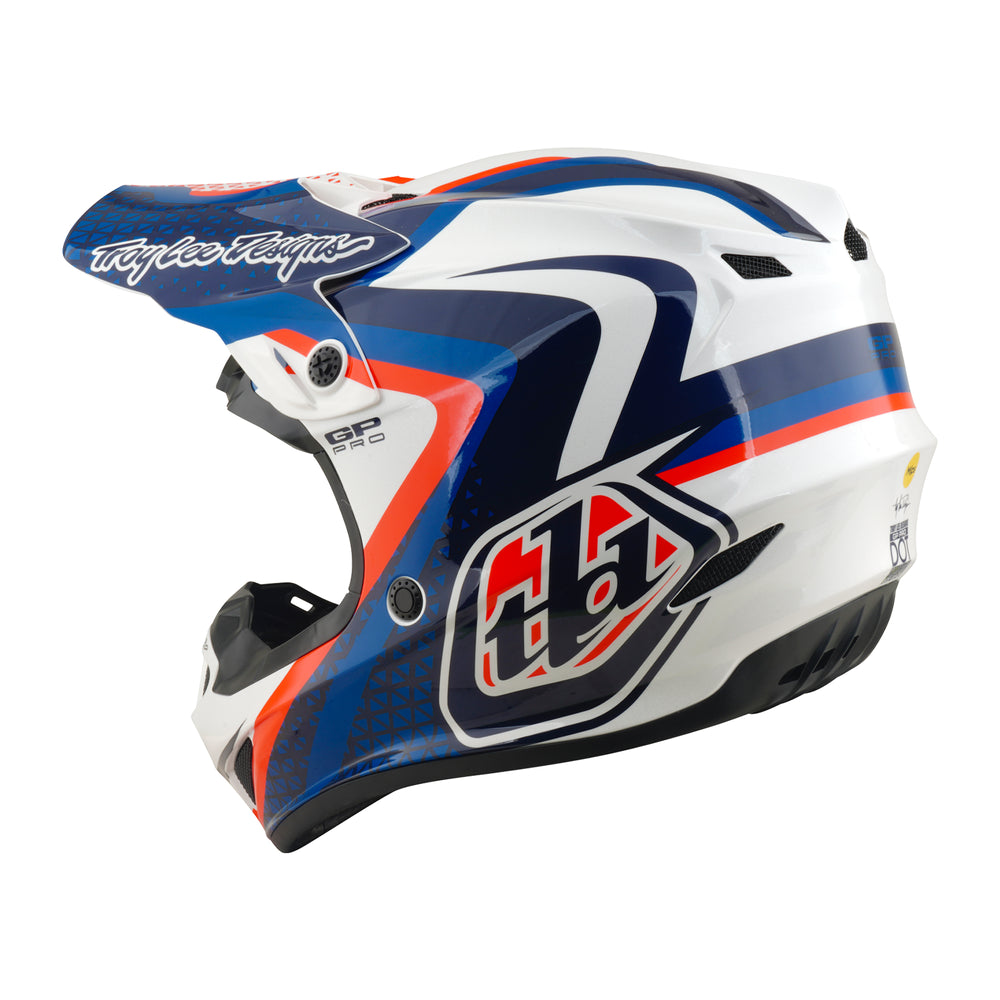 Helmet GP Pro - Slides - White / Blue - L Troy Lee Designs