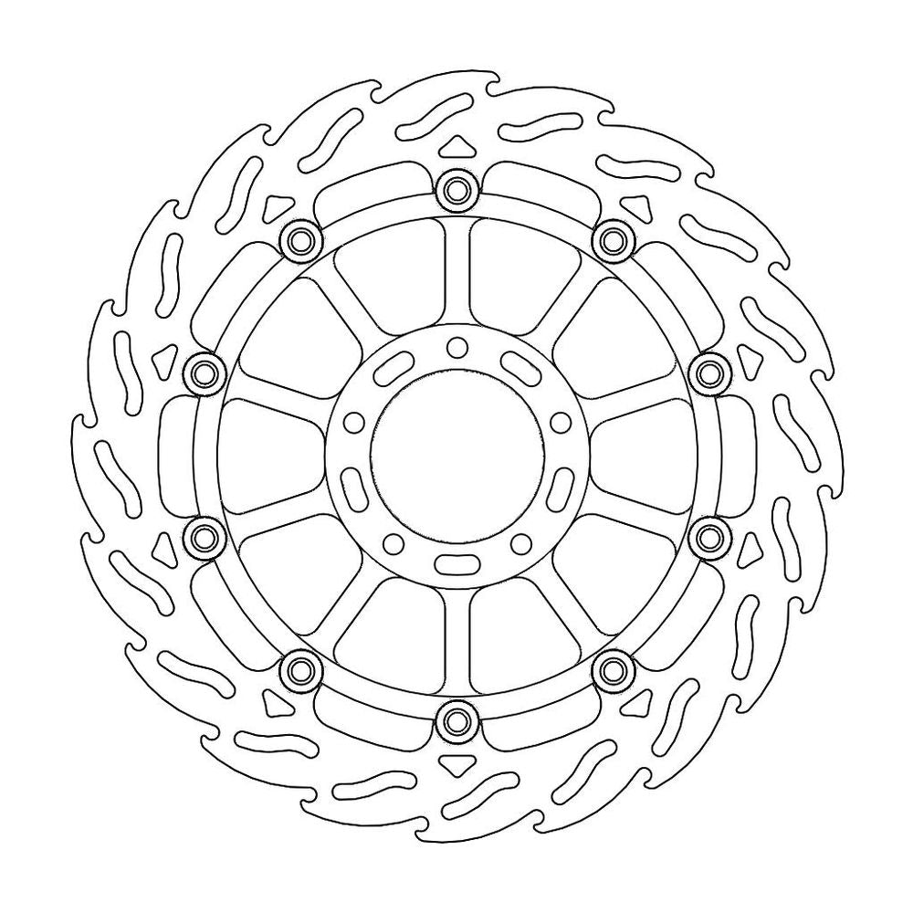 Brake Disc Road Flame - Floating - Front Left - Ducati: Diavel, Multistrada