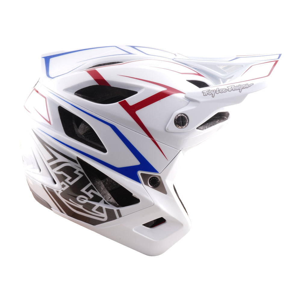 Casco Stage Stunt Pinstripe Bianco MD/LG Troy Lee Designs