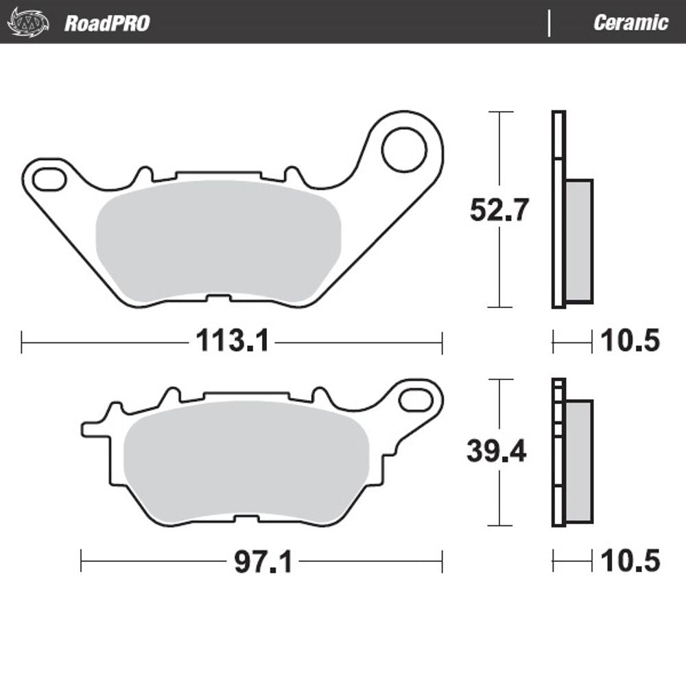 Brake Pads Roadpro Ceramic - Rear - Grafite Offroad