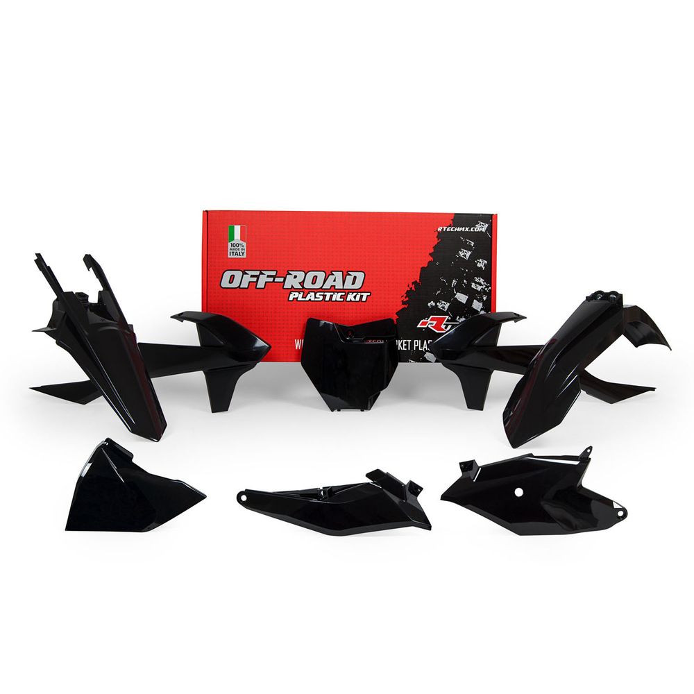 Plastics Kit 6 Pcs with Airbox Covers Black Replica Ktm Gas Gas 85 - Grafite Offroad