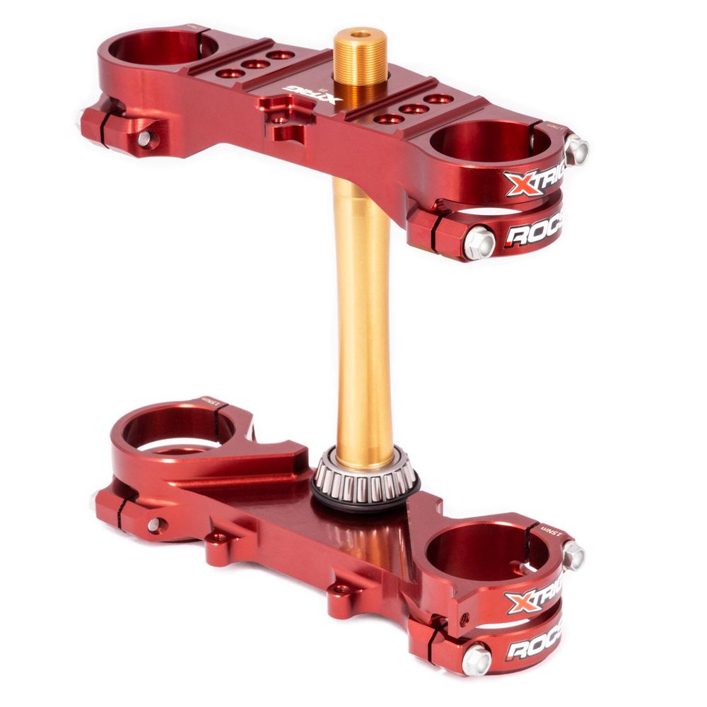 Triple Clamp Xtrig Rocs M12 Upper-lower Axle Bushing Yamaha Yz 65 Yz85 Off Set 25 - Grafite Offroad