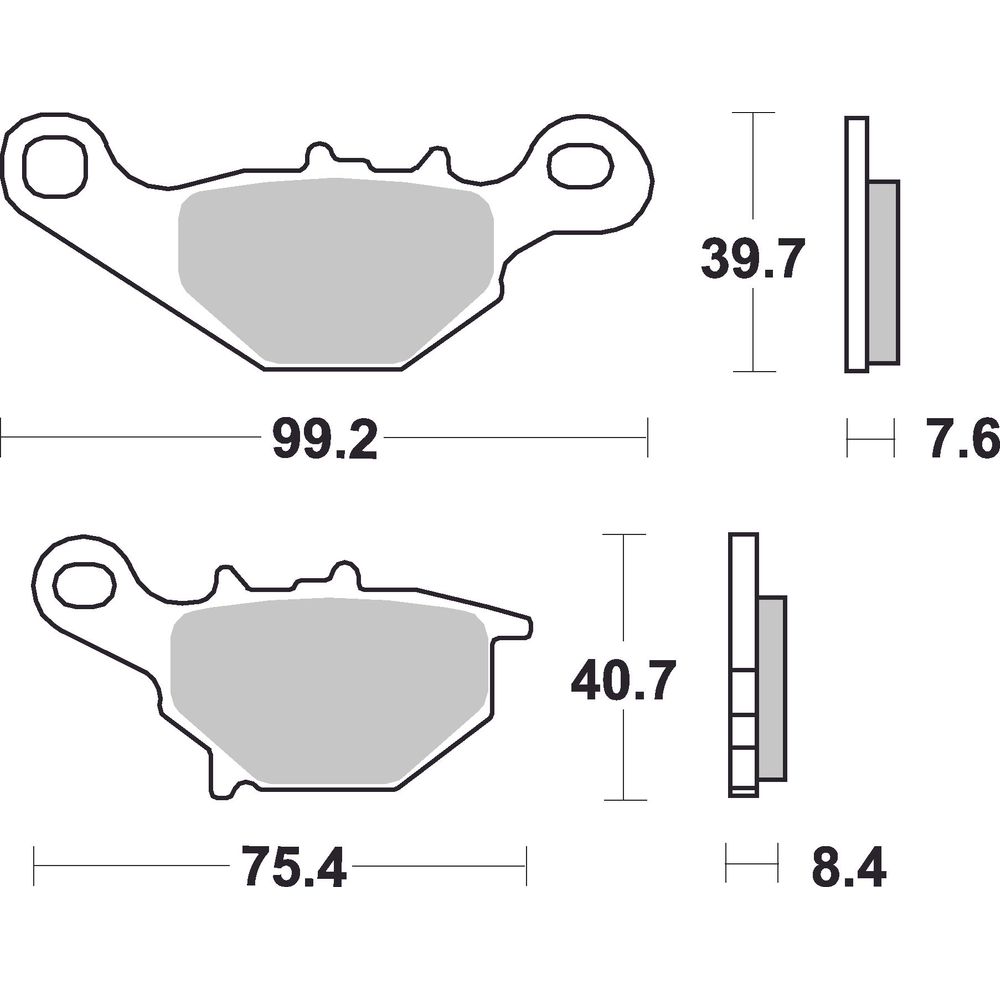 Scooter Brake Pads | Organic Standard | Front - Ecer90