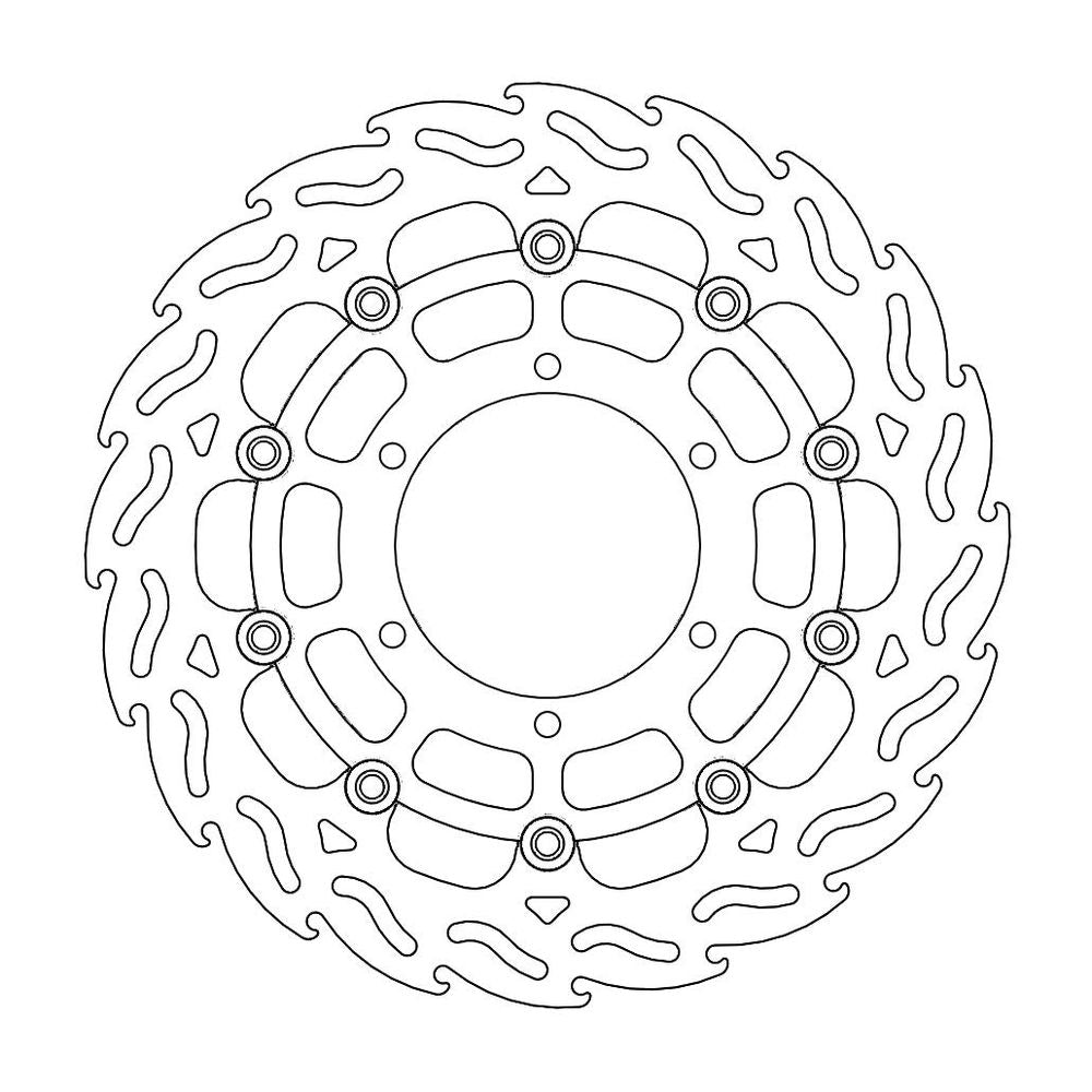 Brake Disc Road Flame - Floating - Front Right - Suzuki: Gsx R600/r750/r1000 - Grafite Offroad