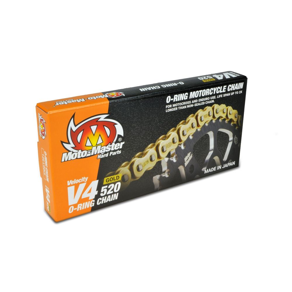 Chain V4-520 Gold (120 Links, with Press) - Grafite Offroad