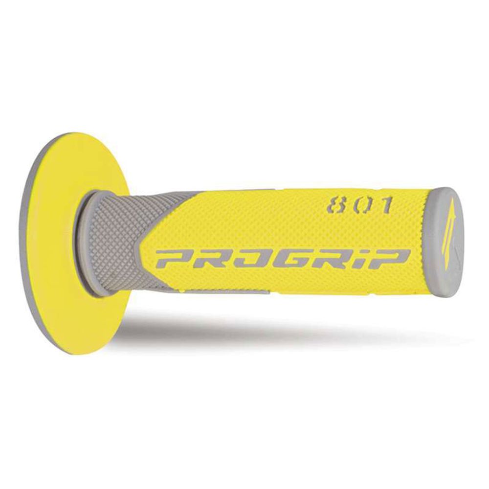 Puños Progrip 801 Mm 22/25 - Doble Densidad - Gris/amarillo
