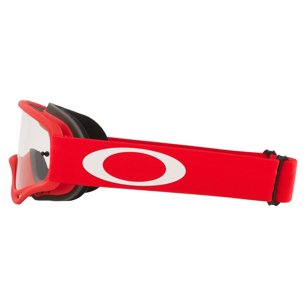 Maschera O-FRAME, Fascia Rosso Moto, Lente Trasparente