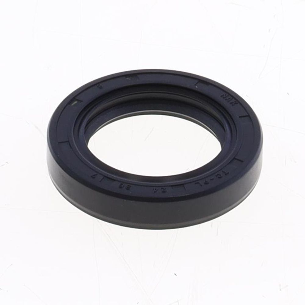 Oil Seal with Rubber Exterior 24x36x7 mm in FKM with one Teflon Seal-lip, one Dust Lip and Spring - Grafite Offroad