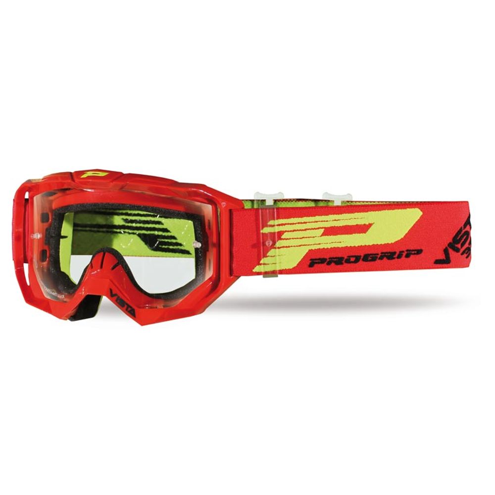 Gafas Progrip 3303 Vista - Lente Transparente - Rojo