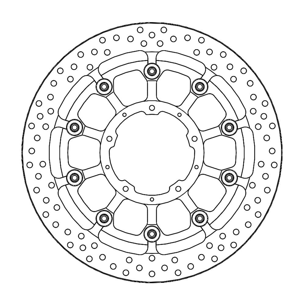 Brake Disc Road Prof. Halo - Floating - Front - Honda: Cbr1000rr (t-floater 320x6.0x34mm) - Grafite Offroad