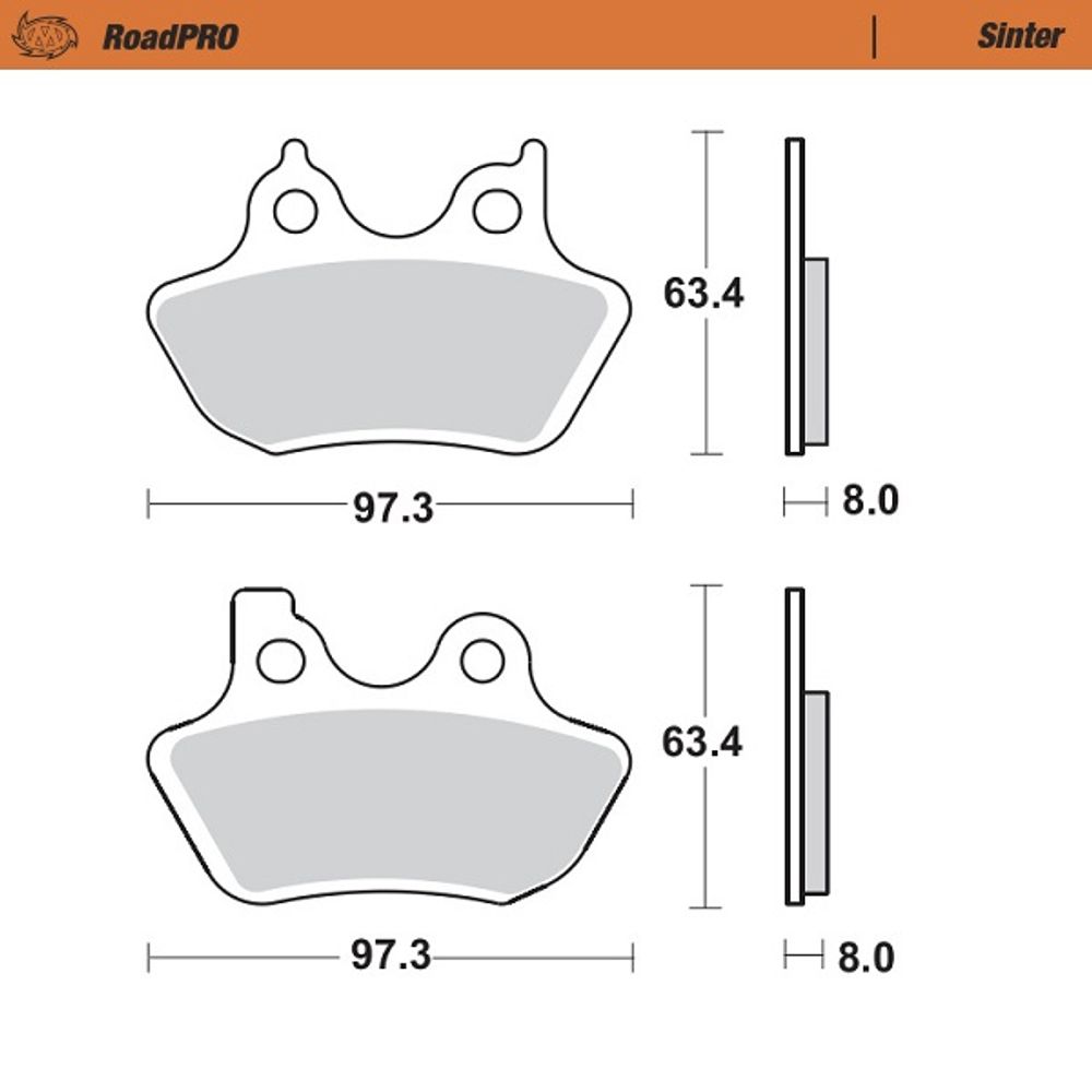 Brake Pads Roadpro Sinter - Front - Grafite Offroad