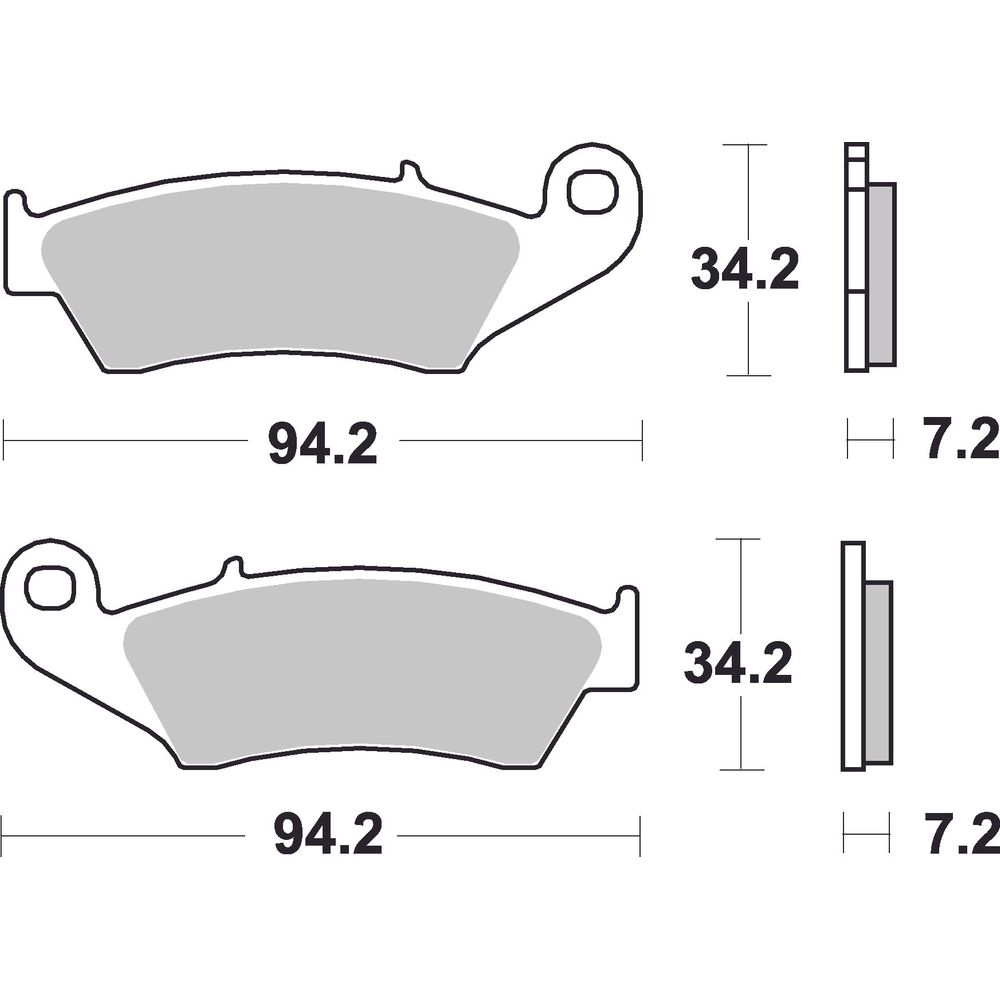 Street Brake Pads | Organic Standard | Front - Ecer90