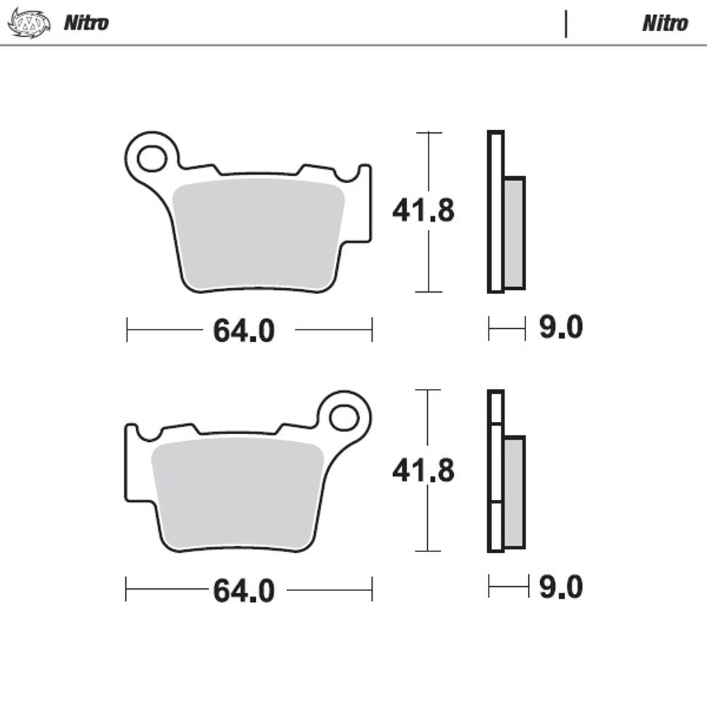 Sinter Brake Pads - Rear - Nitro - Ktm, Husqvarna, Husaberg - Grafite Offroad