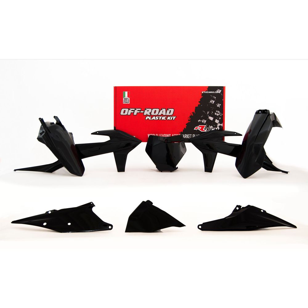 Plastics Kit 6 Pcs with Left Airbox Cover Black Replica Ktm - Grafite Offroad