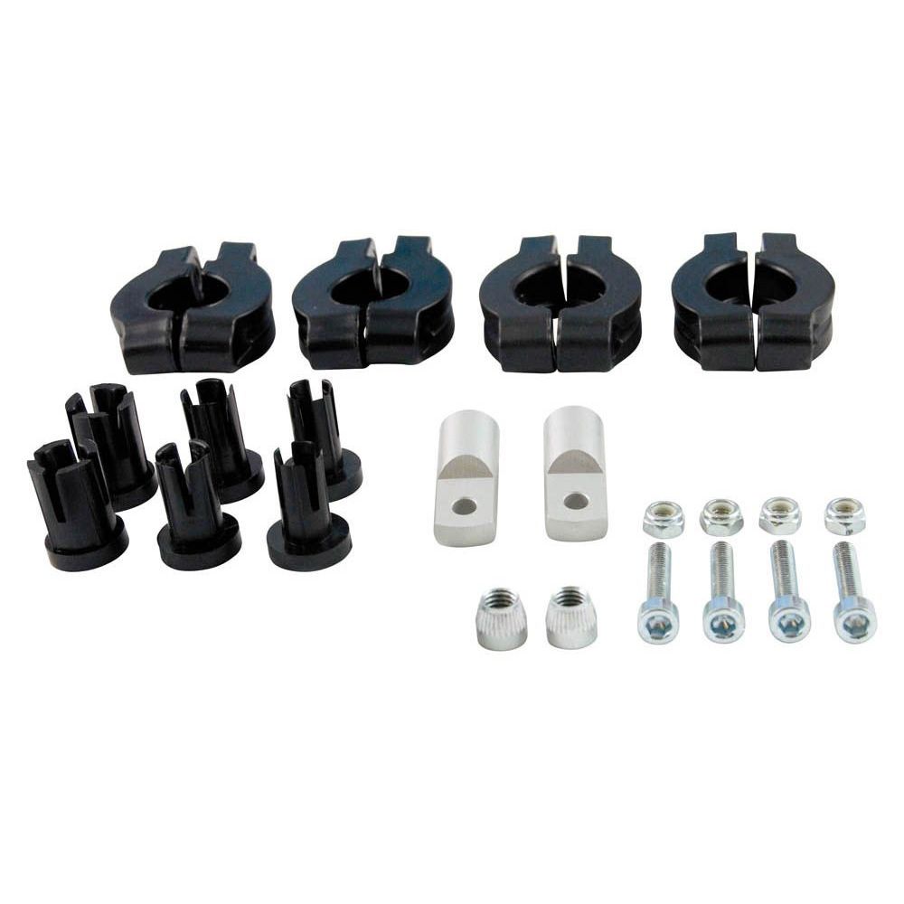 Plastic Fixed Mounting Kit Handlebar 22=>28 Silver Universal - Grafite Offroad