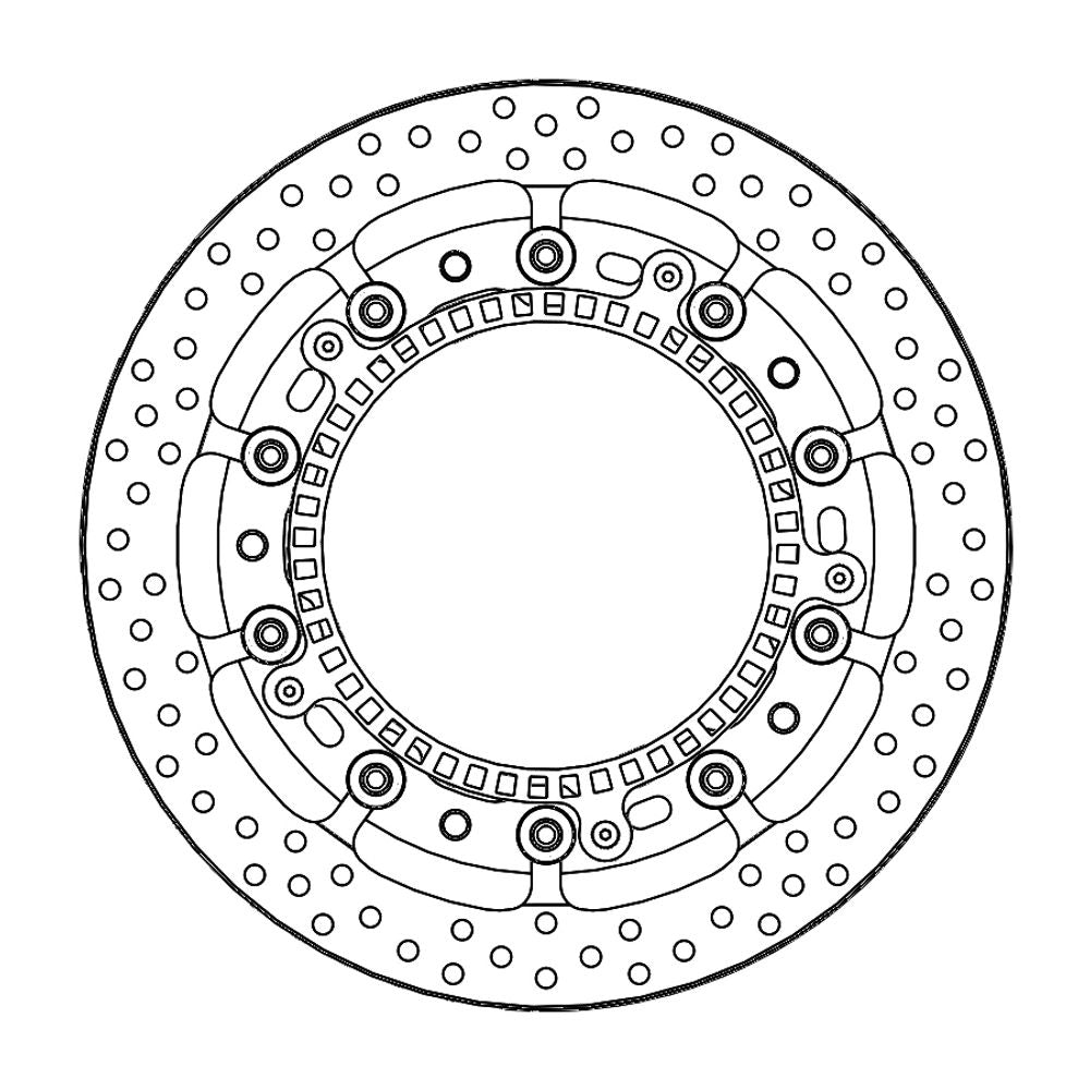 Brake Disc Road Prof. Halo - Floating - Front - Bmw: S1000rr(t-floater 320x7.1x30mm Abs) - Grafite Offroad