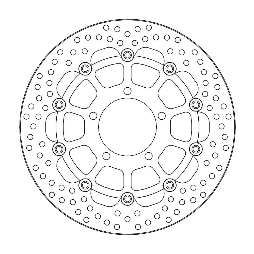 Brake Disc Road Halo - Floating - Front - Kawasaki: Zx-6r, Zx10r, Er6f, Er6n - Grafite Offroad