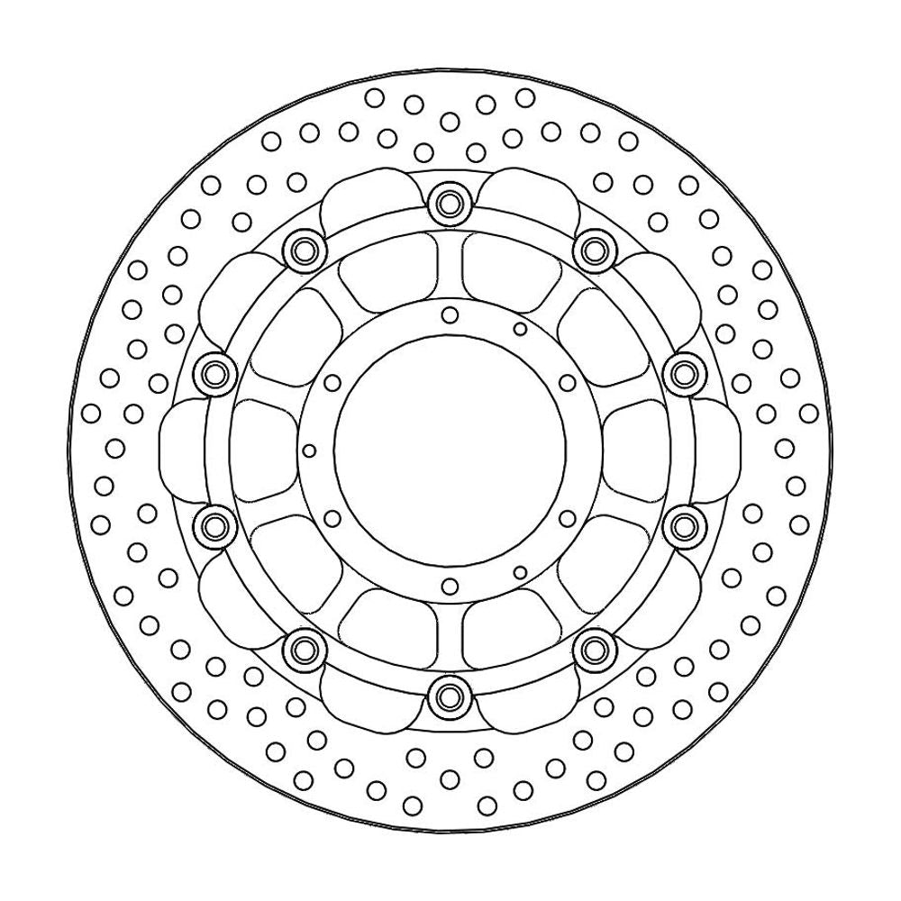 Brake Disc Road Halo Racing - Floating - Front - Honda: Cbr 600-1000 Rr - Grafite Offroad
