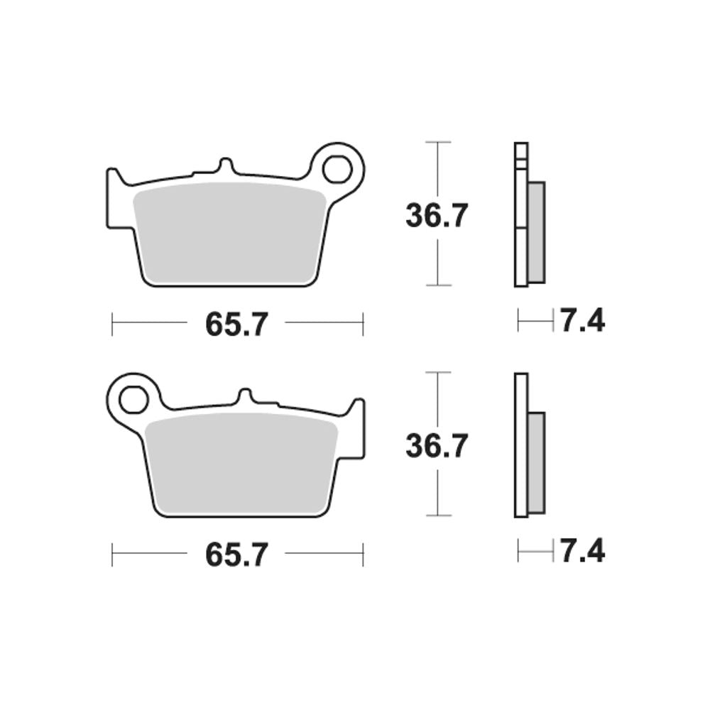 Street Brake Pads | Organic Standard | Rear - Ecer90