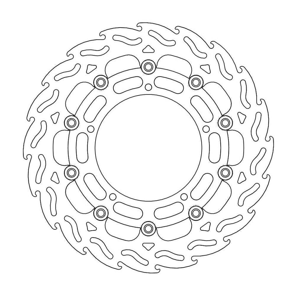 Brake Disc Road Flame - Floating - Front Right - Yamaha: Yzf R1/r6/r6s, Fazer 8/abs, Fz8 Abs, Xt1200z/abs Tenere - Grafite Offroad