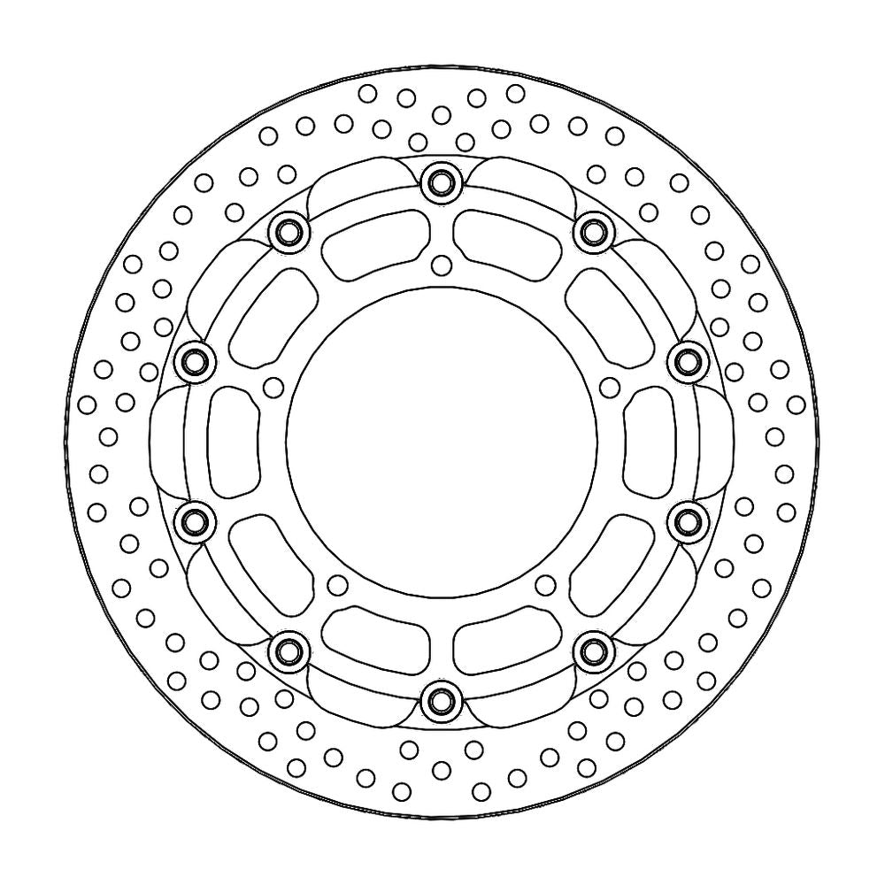 Brake Disc Road Halo Racing - Floating - Front - Yamaha: Yzf R1, Fz1/abs, Fz1 Fazer/abs - Grafite Offroad