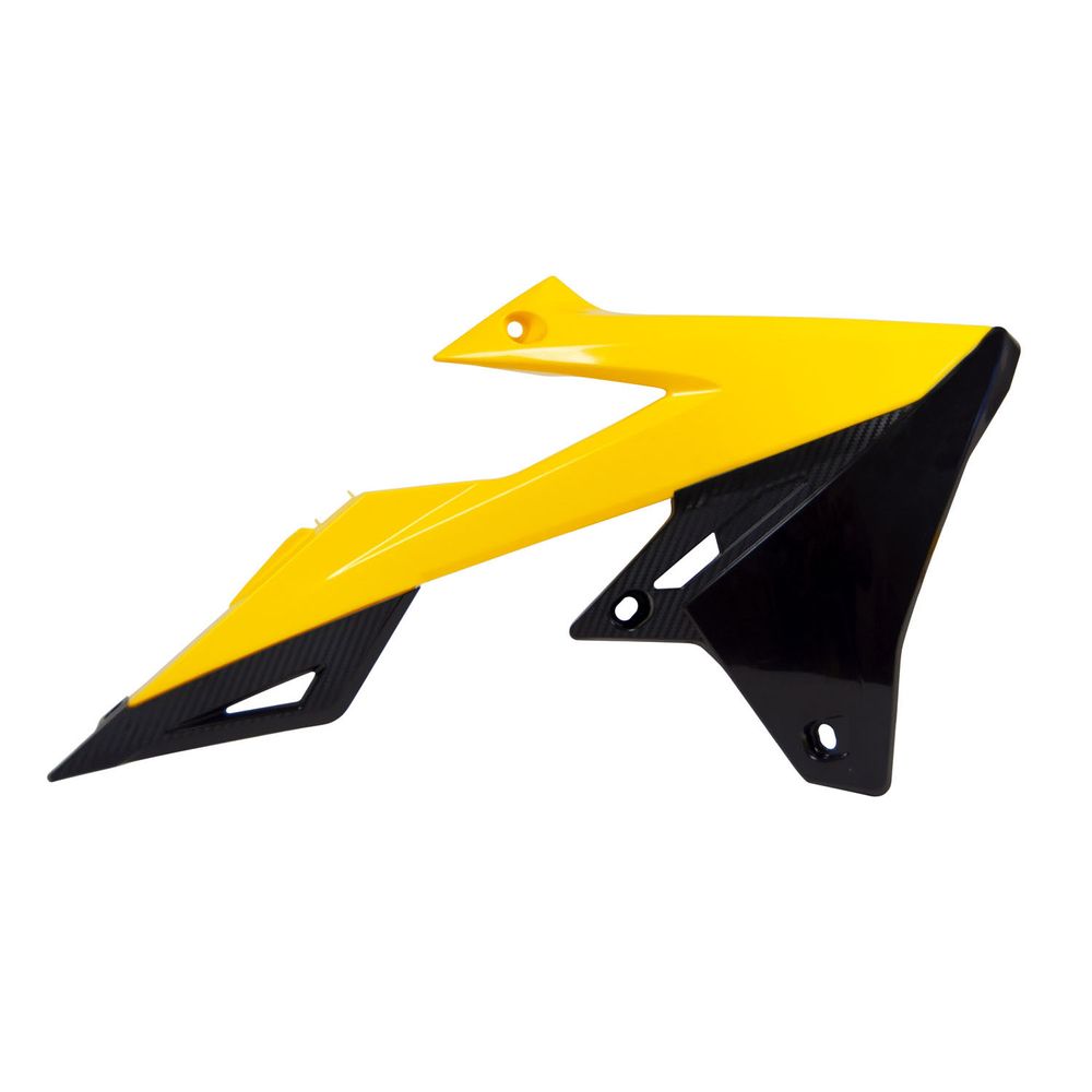 Radiator Scoops Rmz Yellow-black Replica Suzuki - Grafite Offroad